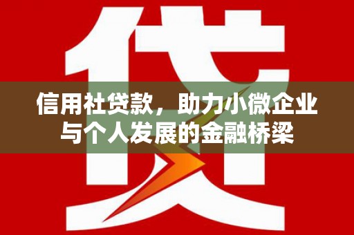 明溪信用社贷款，助力小微企业与个人发展的金融桥梁