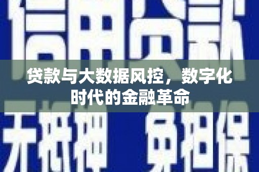 明溪贷款与大数据风控，数字化时代的金融革命