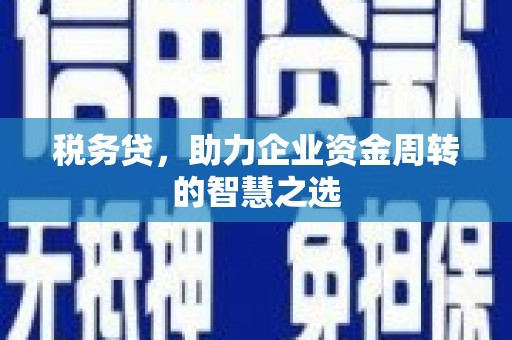 明溪税务贷，助力企业资金周转的智慧之选