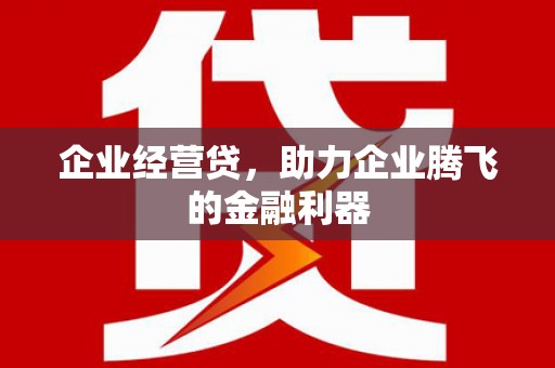 明溪企业经营贷，助力企业腾飞的金融利器