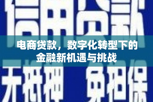明溪电商贷款，数字化转型下的金融新机遇与挑战