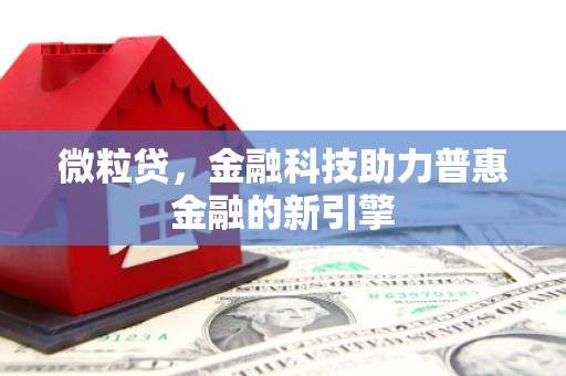 明溪微粒贷，金融科技助力普惠金融的新引擎