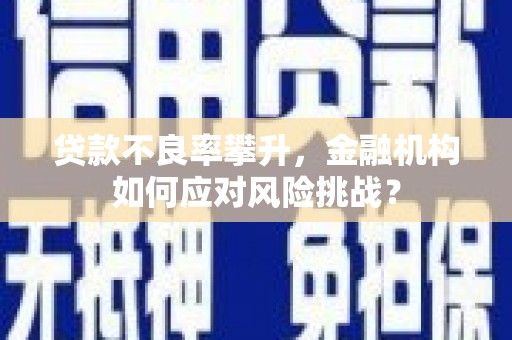 明溪贷款不良率攀升，金融机构如何应对风险挑战？