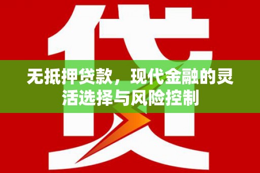 明溪无抵押贷款，现代金融的灵活选择与风险控制