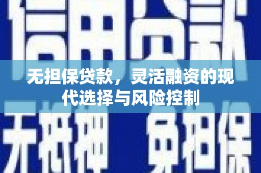 明溪无担保贷款，灵活融资的现代选择与风险控制