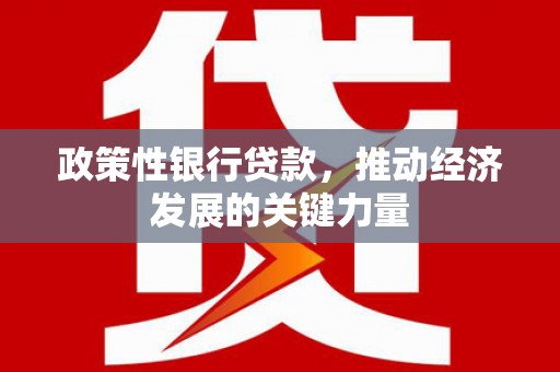 明溪政策性银行贷款，推动经济发展的关键力量