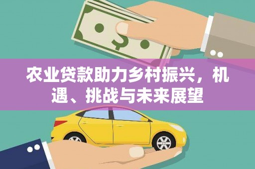 明溪农业贷款助力乡村振兴，机遇、挑战与未来展望