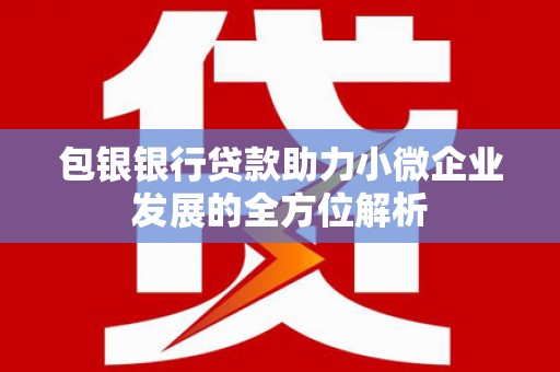 明溪包银银行贷款助力小微企业发展的全方位解析