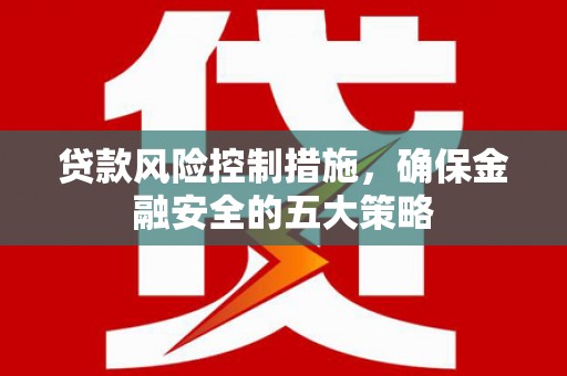 明溪贷款风险控制措施，确保金融安全的五大策略