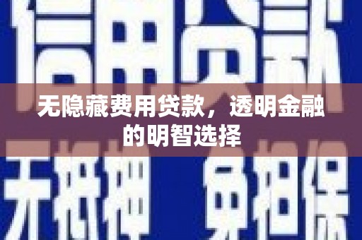 明溪无隐藏费用贷款，透明金融的明智选择