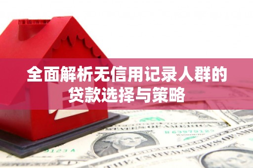 明溪全面解析无信用记录人群的贷款选择与策略